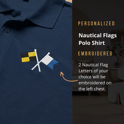 Personalized Nautical Signal Flag Polo Shirt
