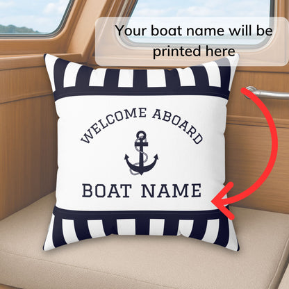 Anchor Boat Name Pillow