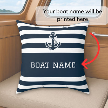 Anchor Boat Name Pillow