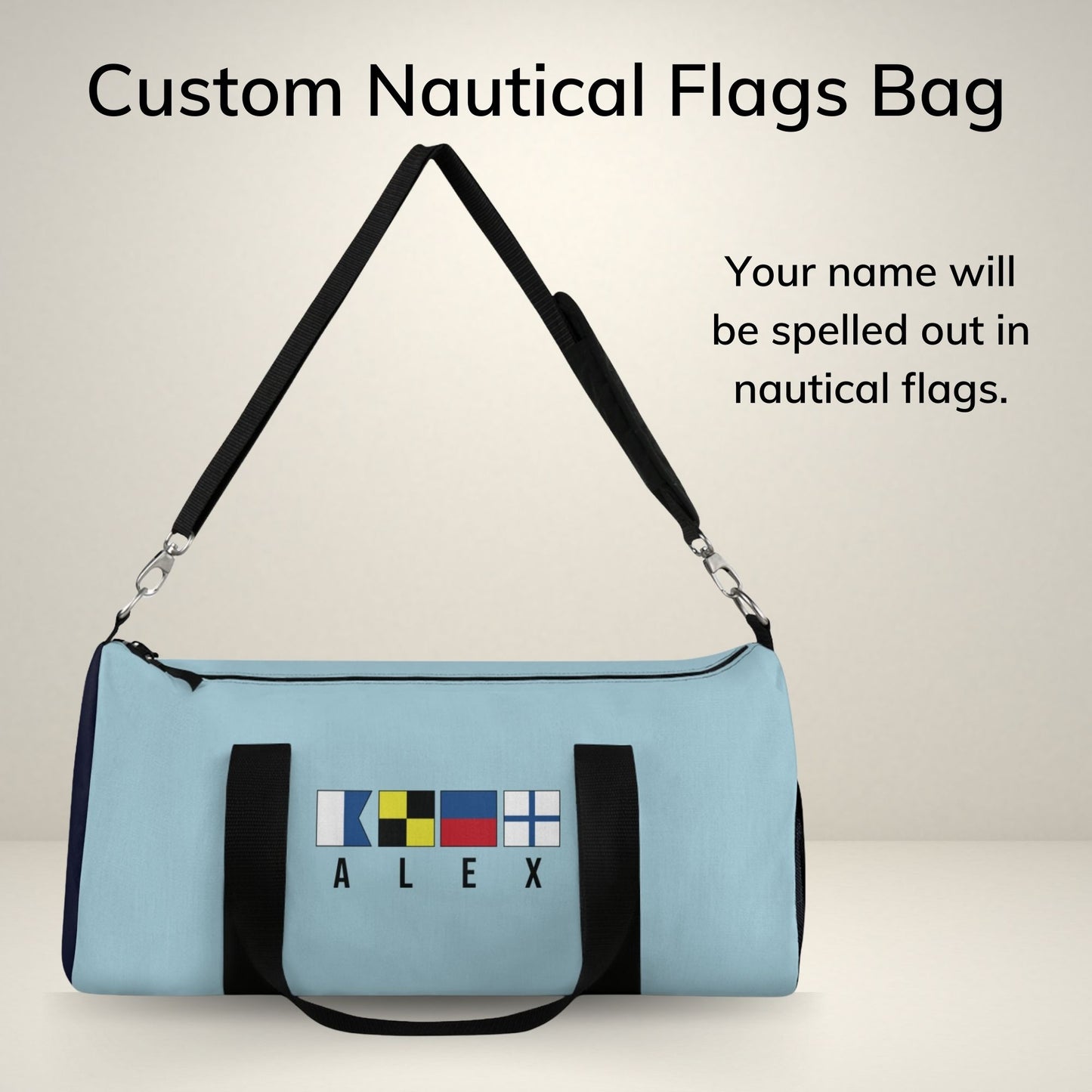 Personalized Nautical Flags Sports Bag