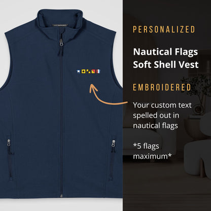 Personalized Nautical Flags Soft Shell Vest