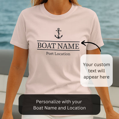 Custom Boat Name and Port T-Shirt