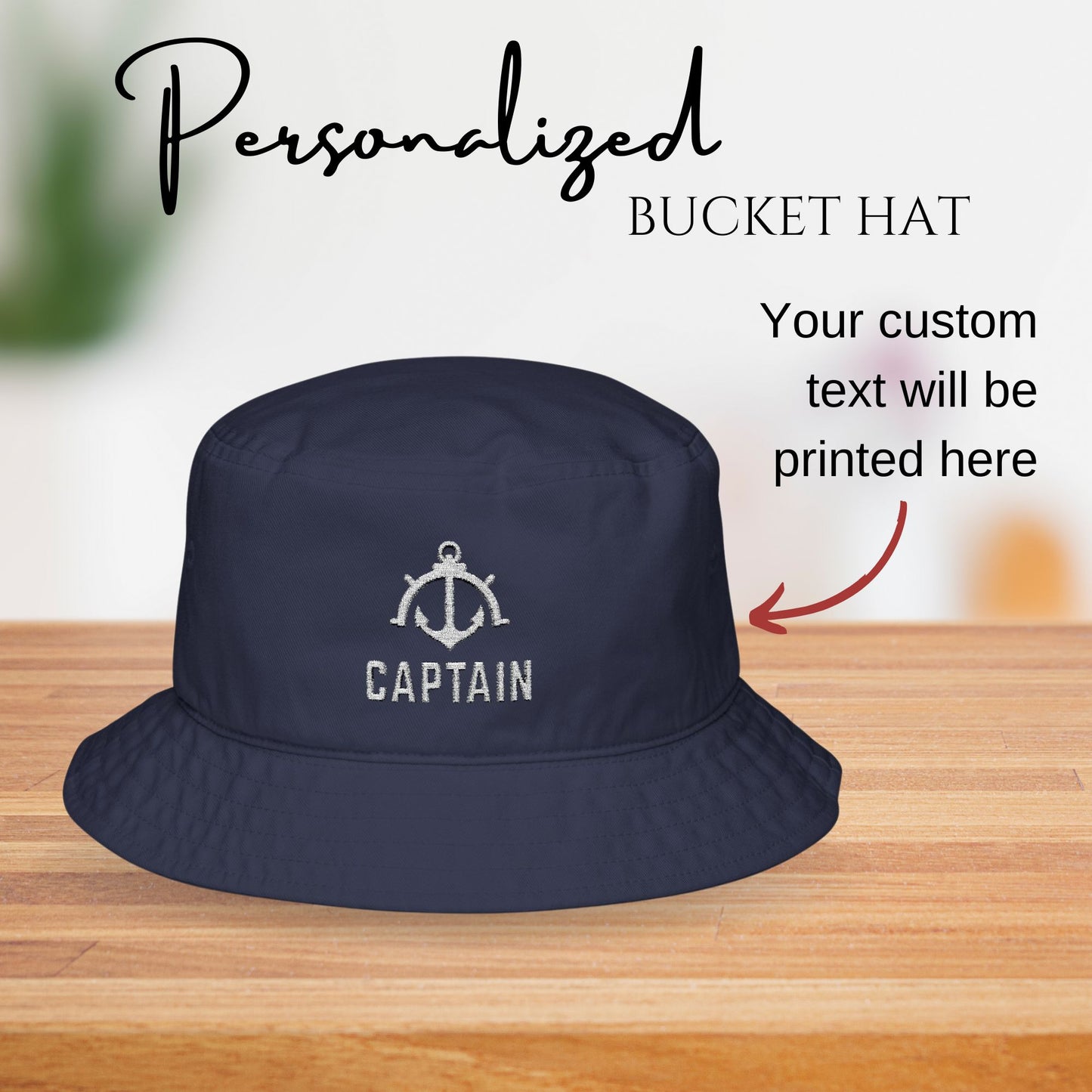 Personalized Ship Wheel Bucket Hat