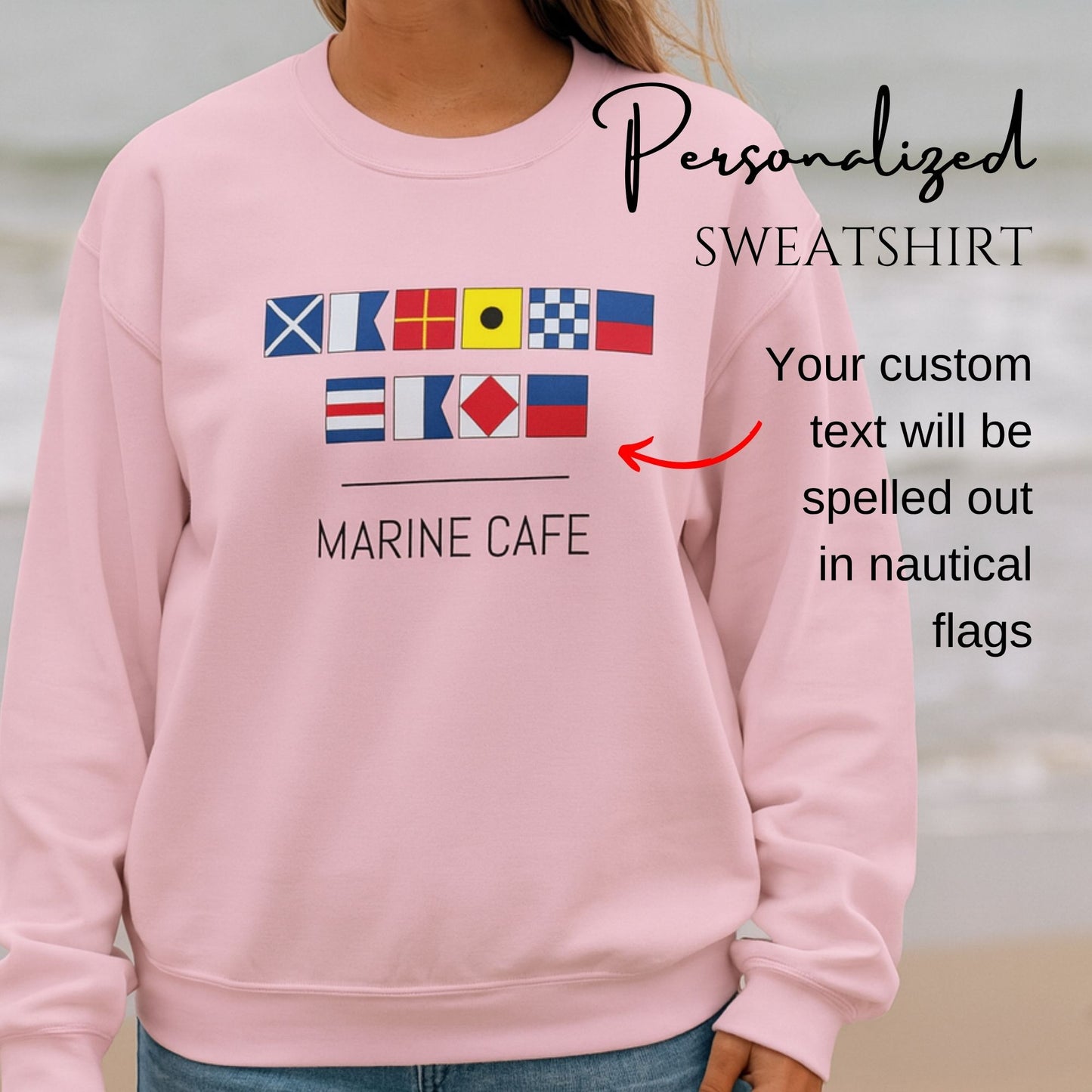 Personalized Nautical Flags Sweatshirt