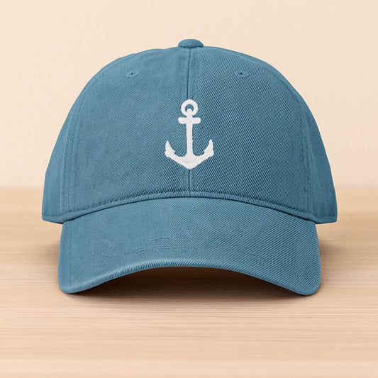Embroidered Anchor Denim Hat