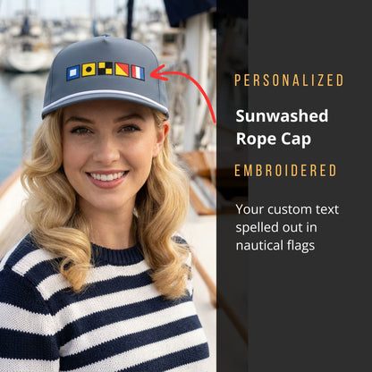 Personalized Sunwashed Rope Cap