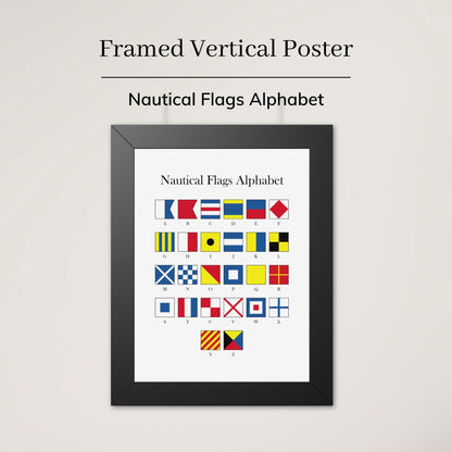 Nautical Flags Alphabet Framed Poster