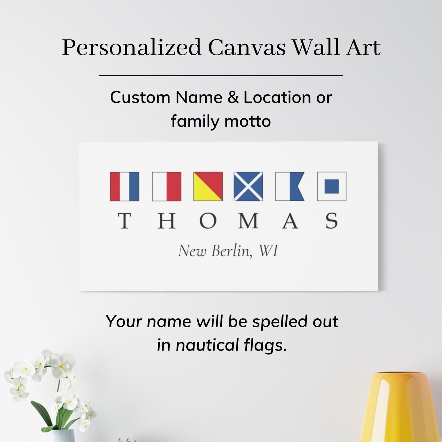 Personalized Nautical Signal Flag Canvas