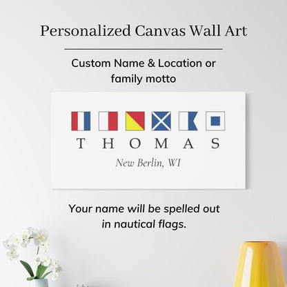 Personalized Nautical Signal Flag Canvas