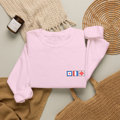 Personalized Embroidered Nautical Flag Sweatshirt