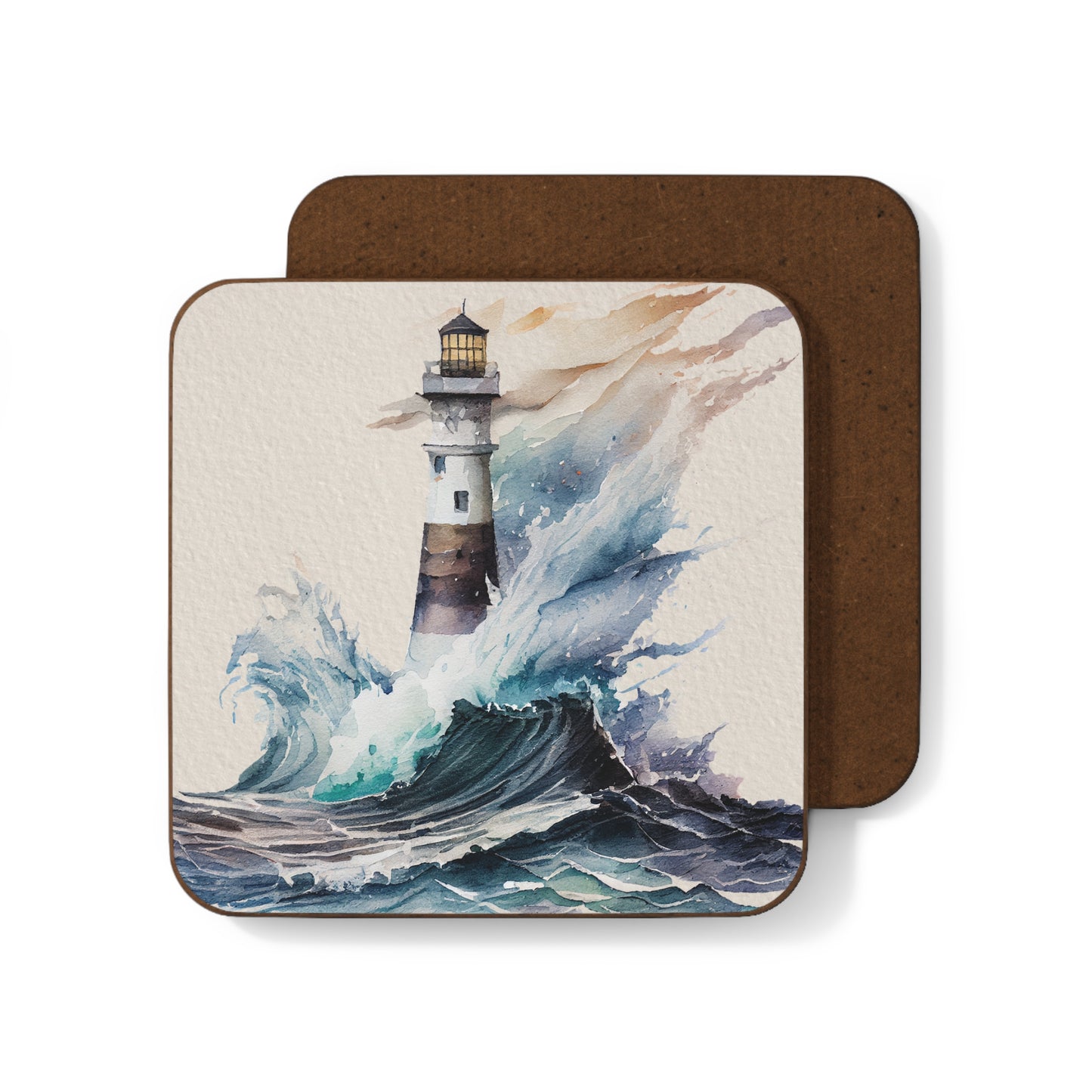 Lighthouse Coaster - Set of 4 (Hardboard Back)