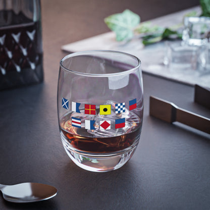 Nautical Flags Whiskey Glass
