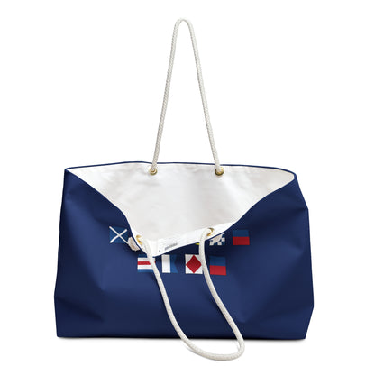 Personalized Nautical Flags Weekender Bag