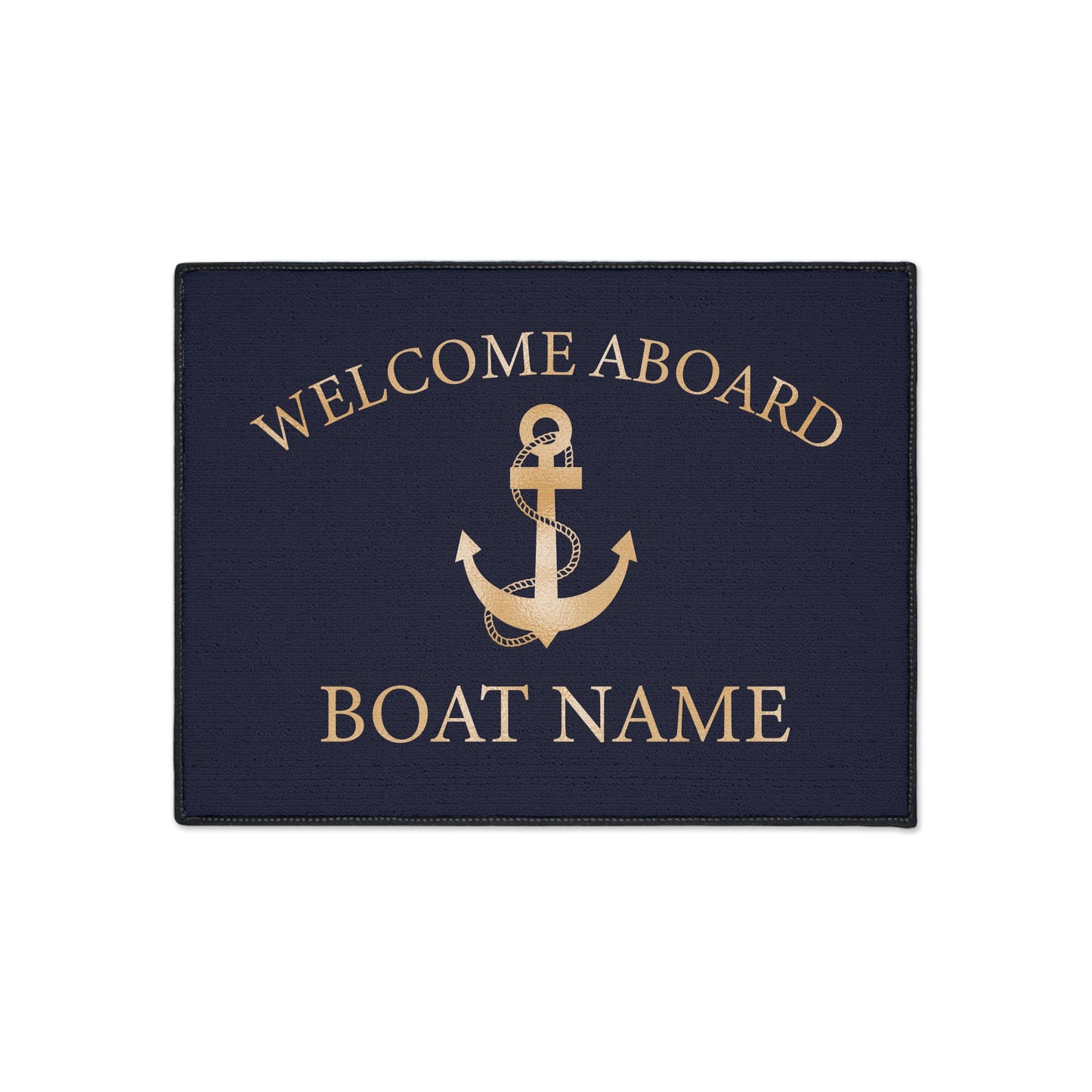 Gold Compass Welcome Mat for Boats and Yacht