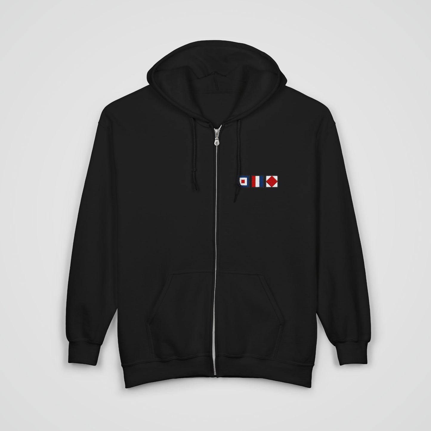Personalized Nautical Signal Flag Zip Up Hoodie