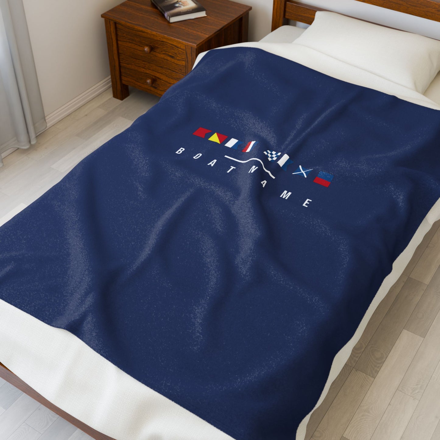 Nautical Flag Velveteen Plush Blanket