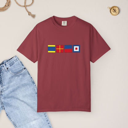 Personalized Nautical Flags T-Shir - Comfort Colors® Tee