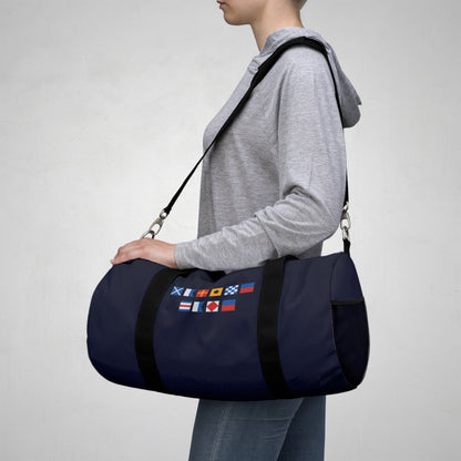 Nautical Flags Duffel Bag – Personalized Sports & Travel Bag with Custom Name