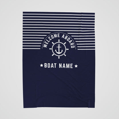 Personalized Anchor Boat Blanket