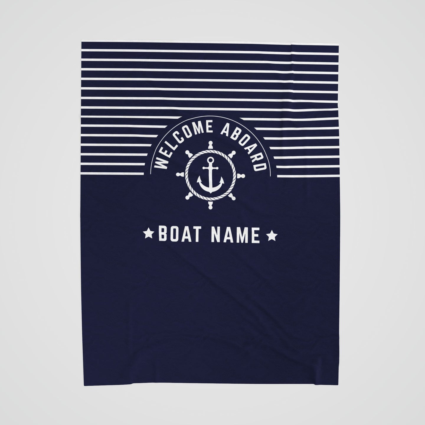 Personalized Anchor Boat Blanket