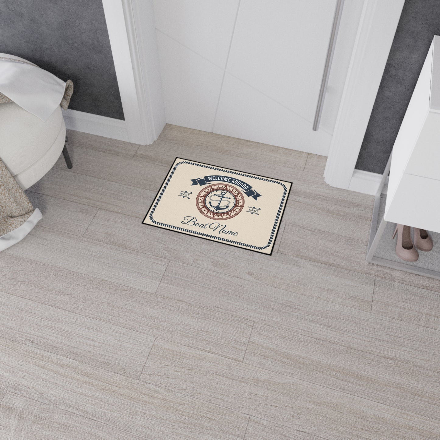 Personalized Welcome Aboard Boat Mat