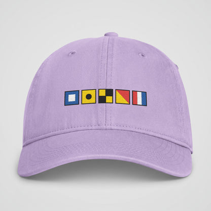 Personalized Nautical Flags Coastal Washed Cap