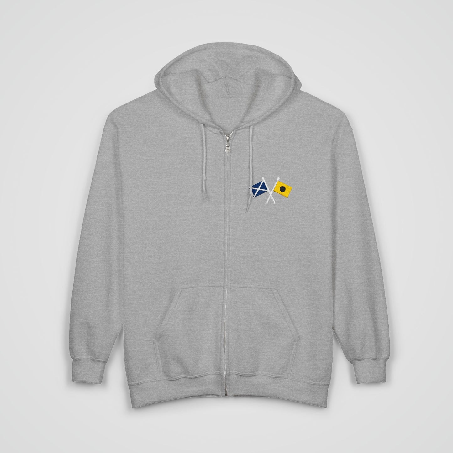 Crossed Nautical Signal Flags Zip Hoodie