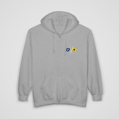 Crossed Nautical Signal Flags Zip Hoodie