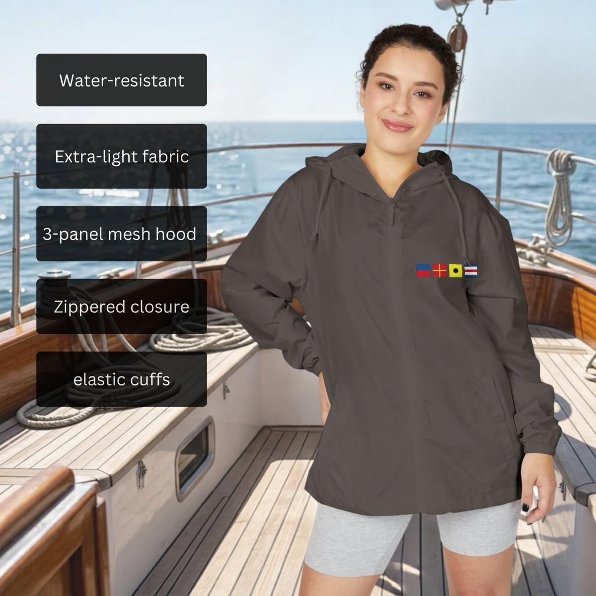Personalized Nautical Flag Windbreaker Jacket
