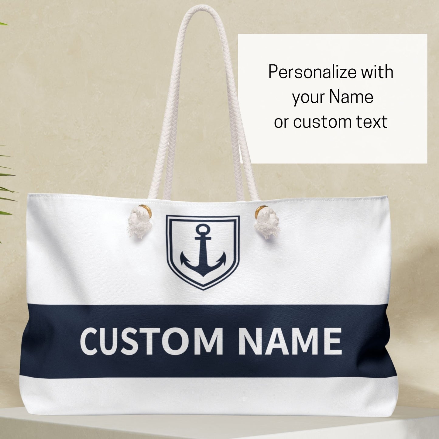Personalized Anchor Badge Boat Bag