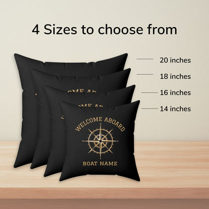 Gold Compass Boat Pillow