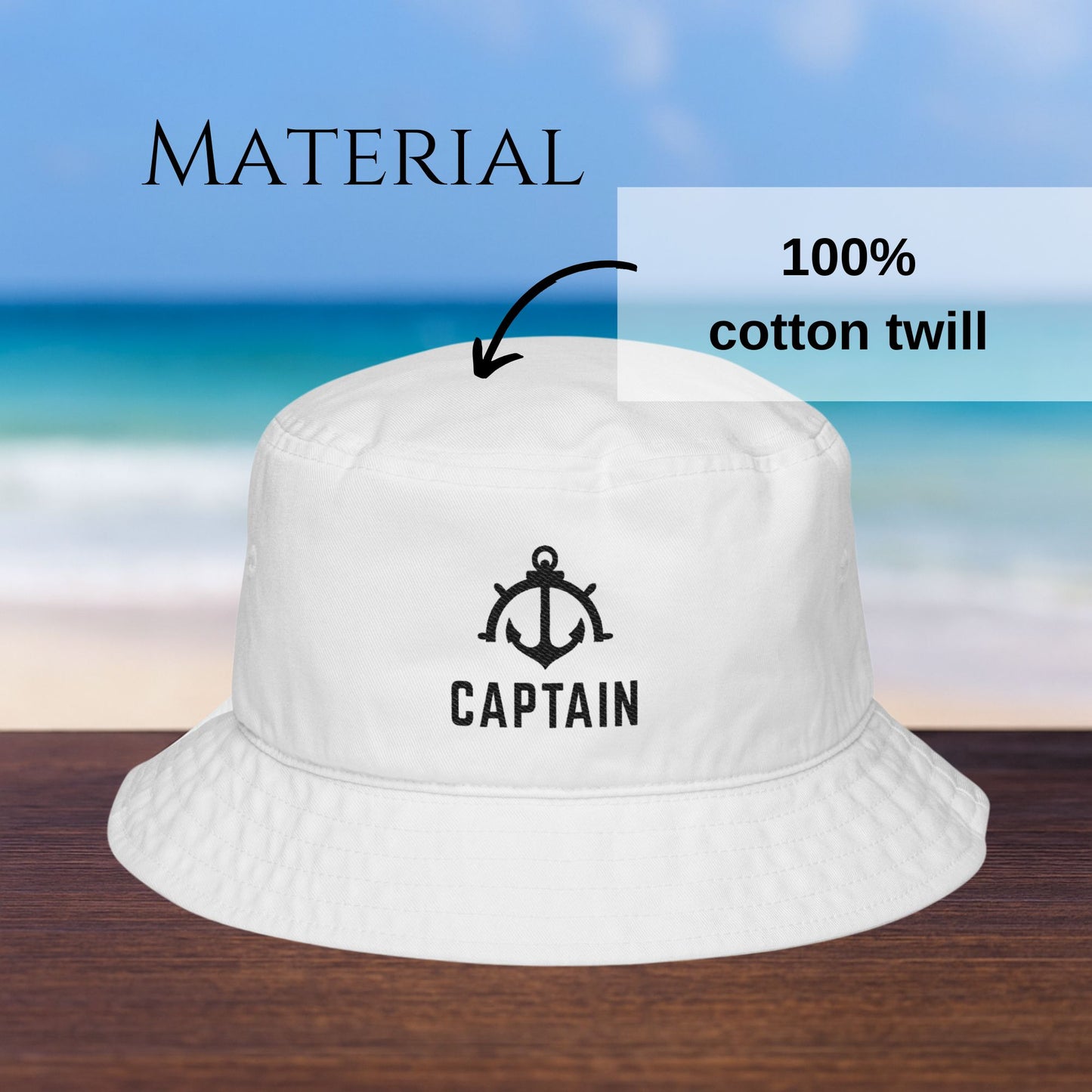 Personalized Ship Wheel Bucket Hat