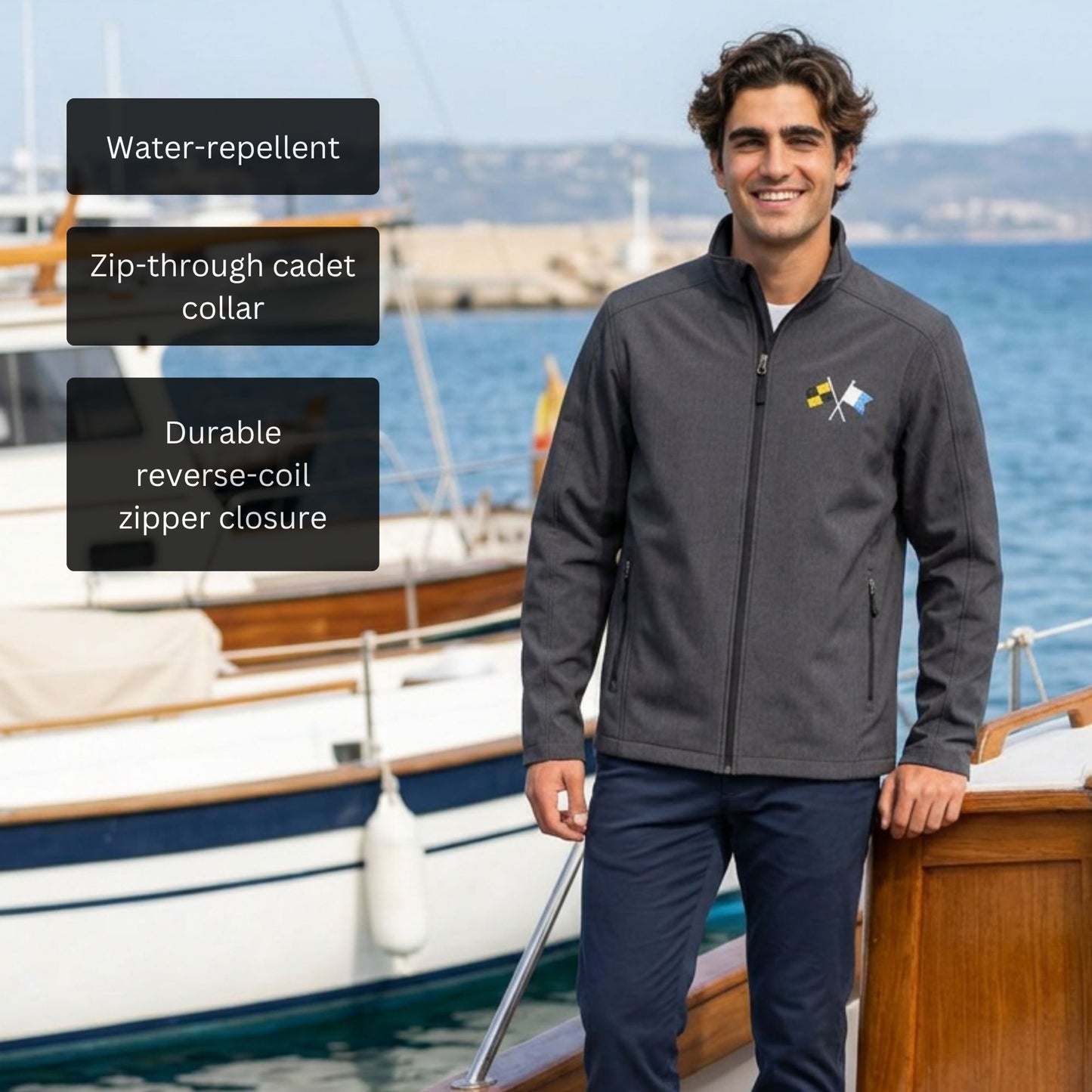 Personalized Nautical Flags Soft Shell Jacket