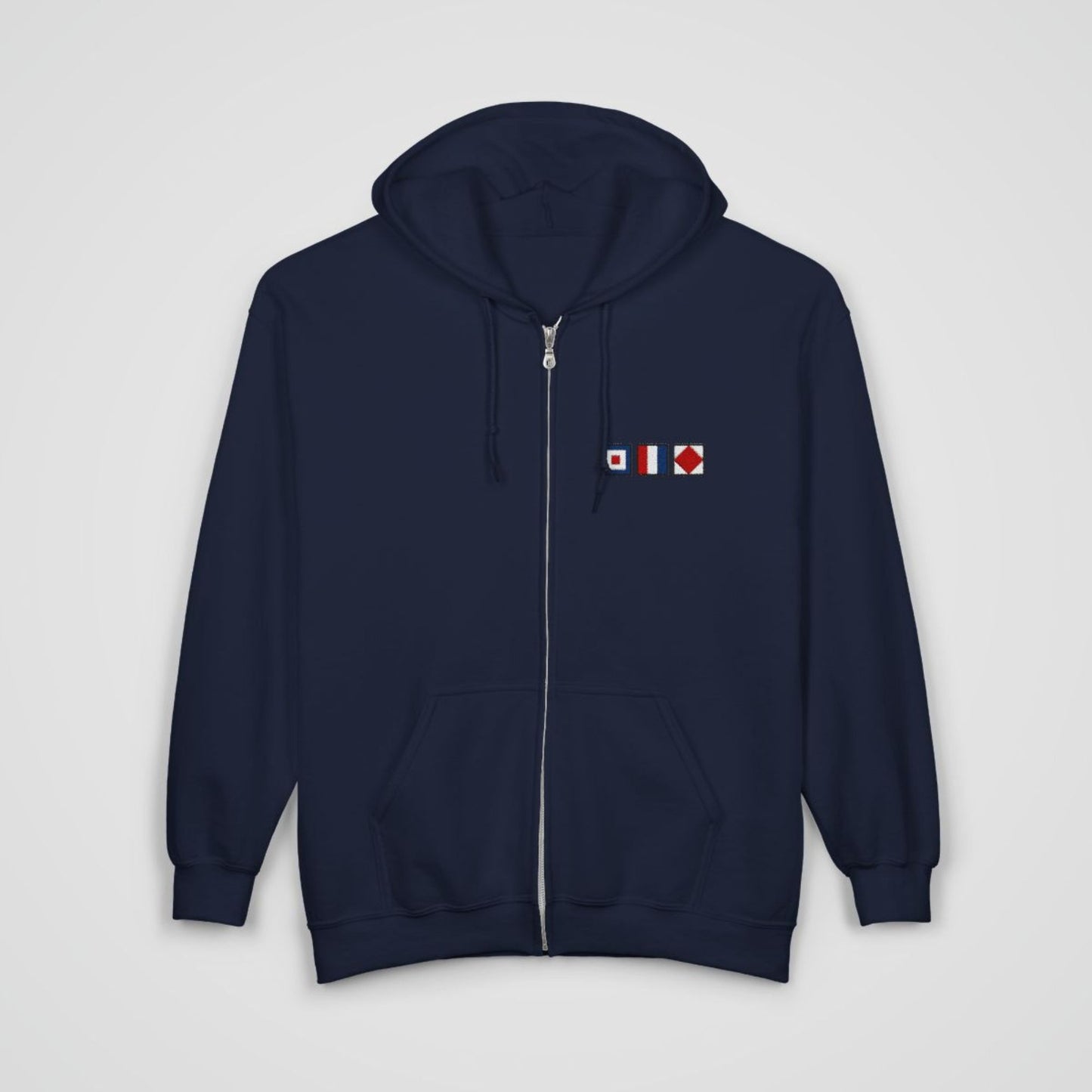 Personalized Nautical Signal Flag Zip Up Hoodie