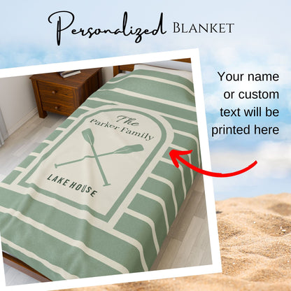 Personalized Lake House Blanket