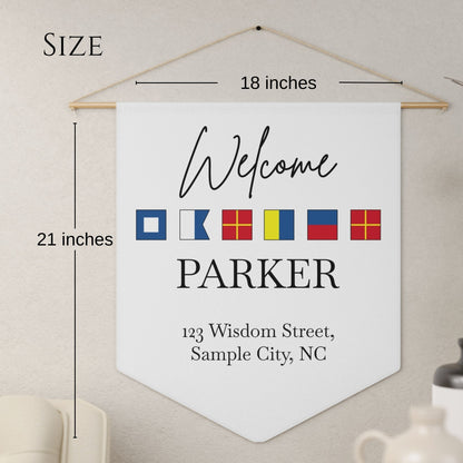Family Name Pennant with Nautical Flags