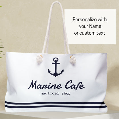 Personalized Nautical Anchor Bag with Boat Name and Port Location