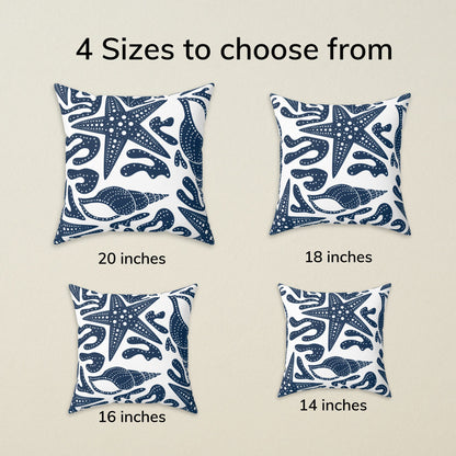 Coastal Pillow Blue and White