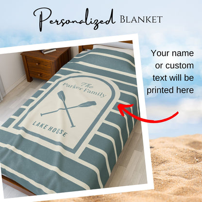 Personalized Lake House Blanket