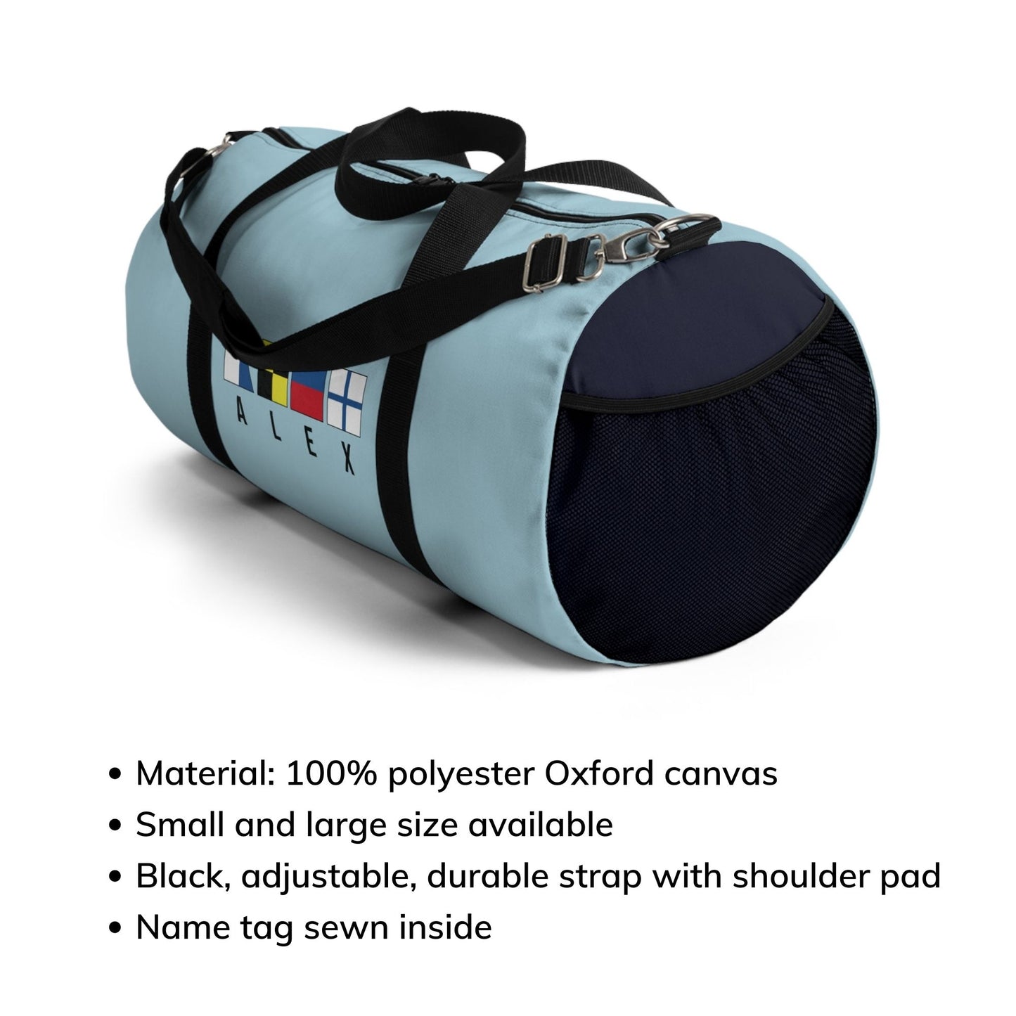 Personalized Nautical Flags Sports Bag