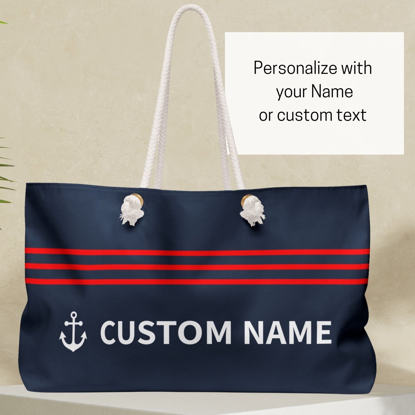 Custom Navy Anchor Bag