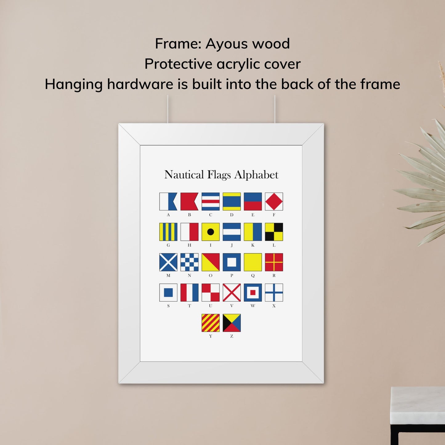 Nautical Flags Alphabet Framed Poster