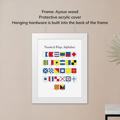 Nautical Flags Alphabet Framed Poster