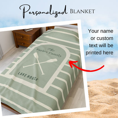 Personalized Lake House Blanket