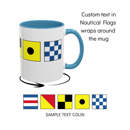 Nautical Flags Accent Mug