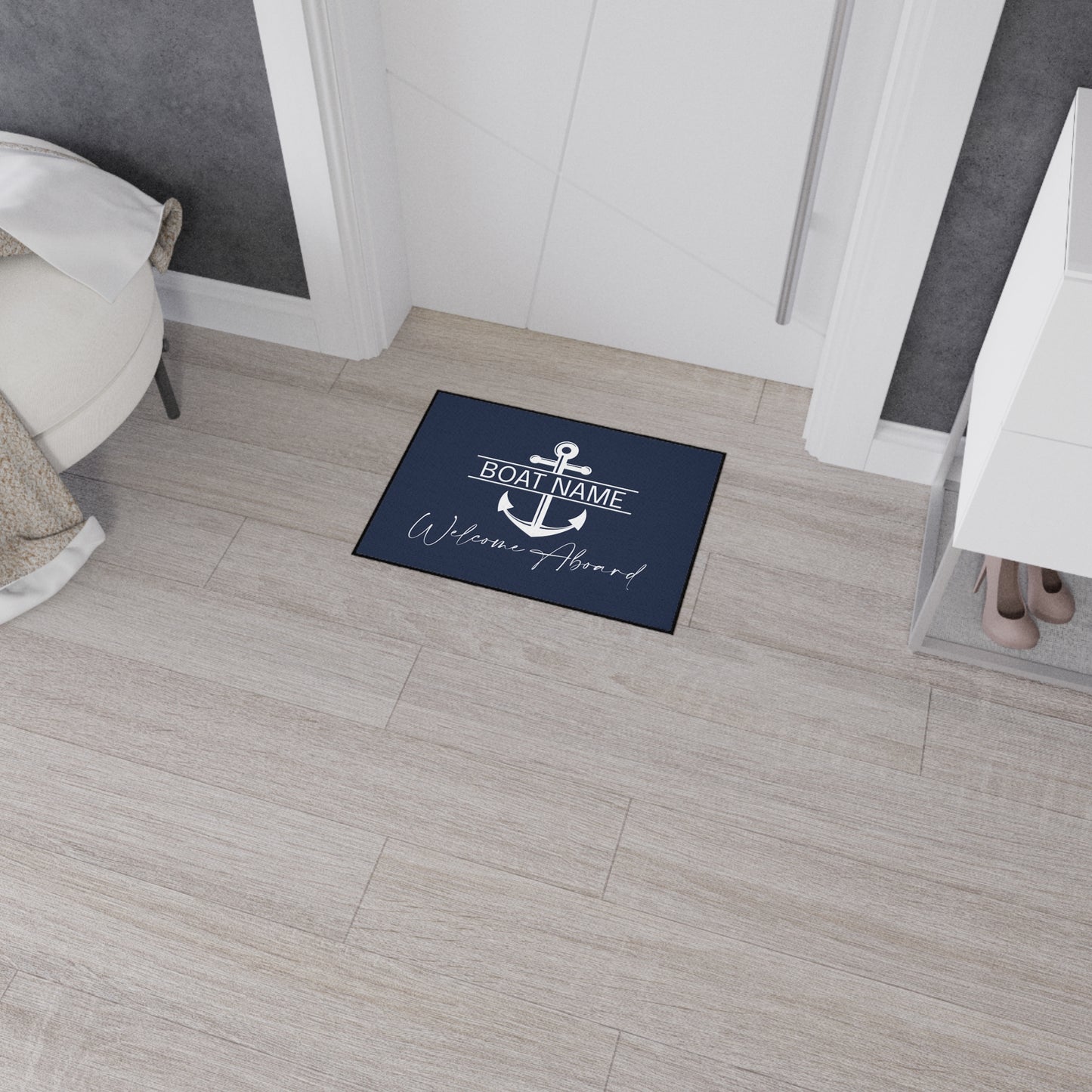 Custom Welcome Mat with Split Anchor