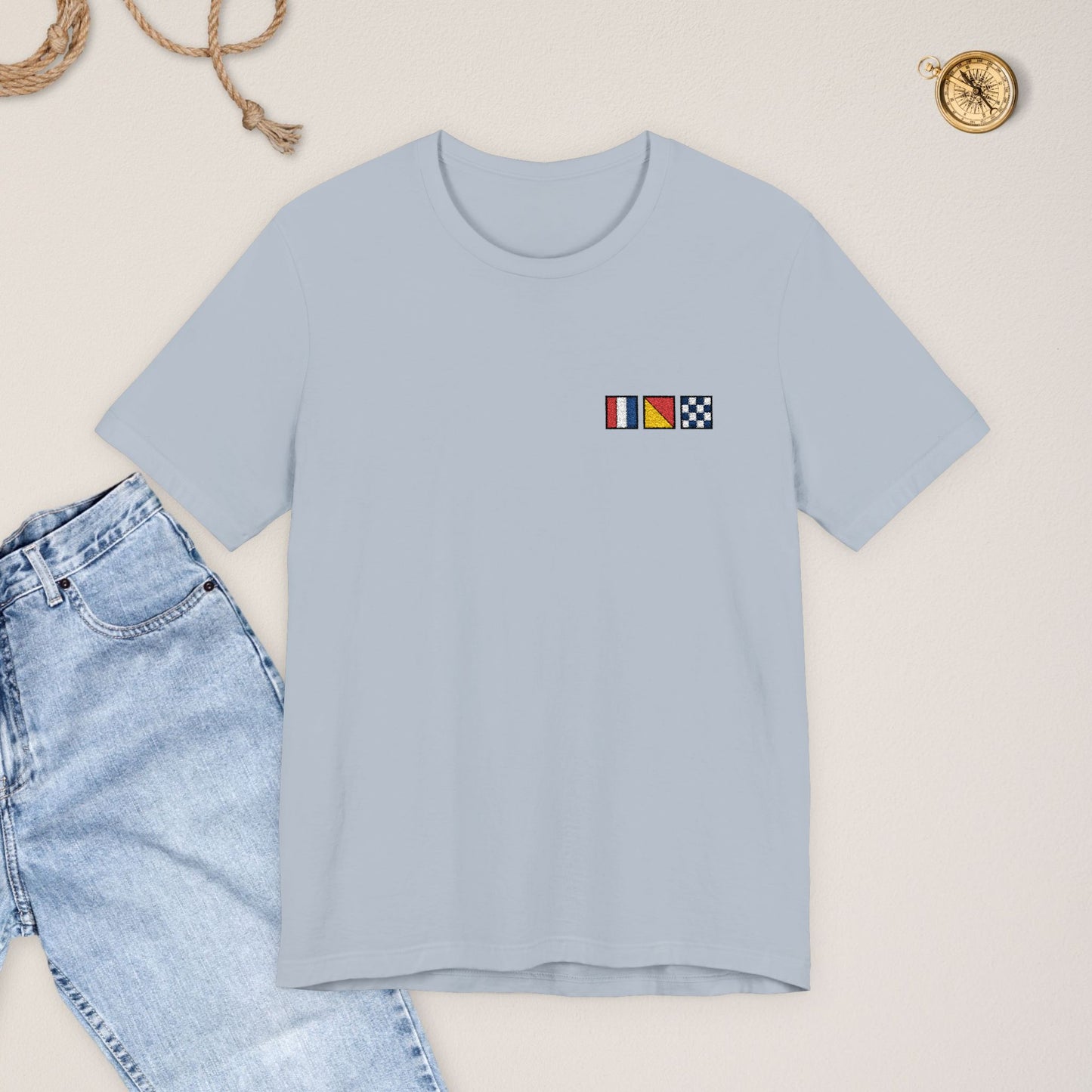 Nautical Flag Embroidered T-Shirt