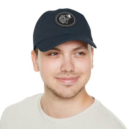 Fish Dad Hat with Round Leather Patch