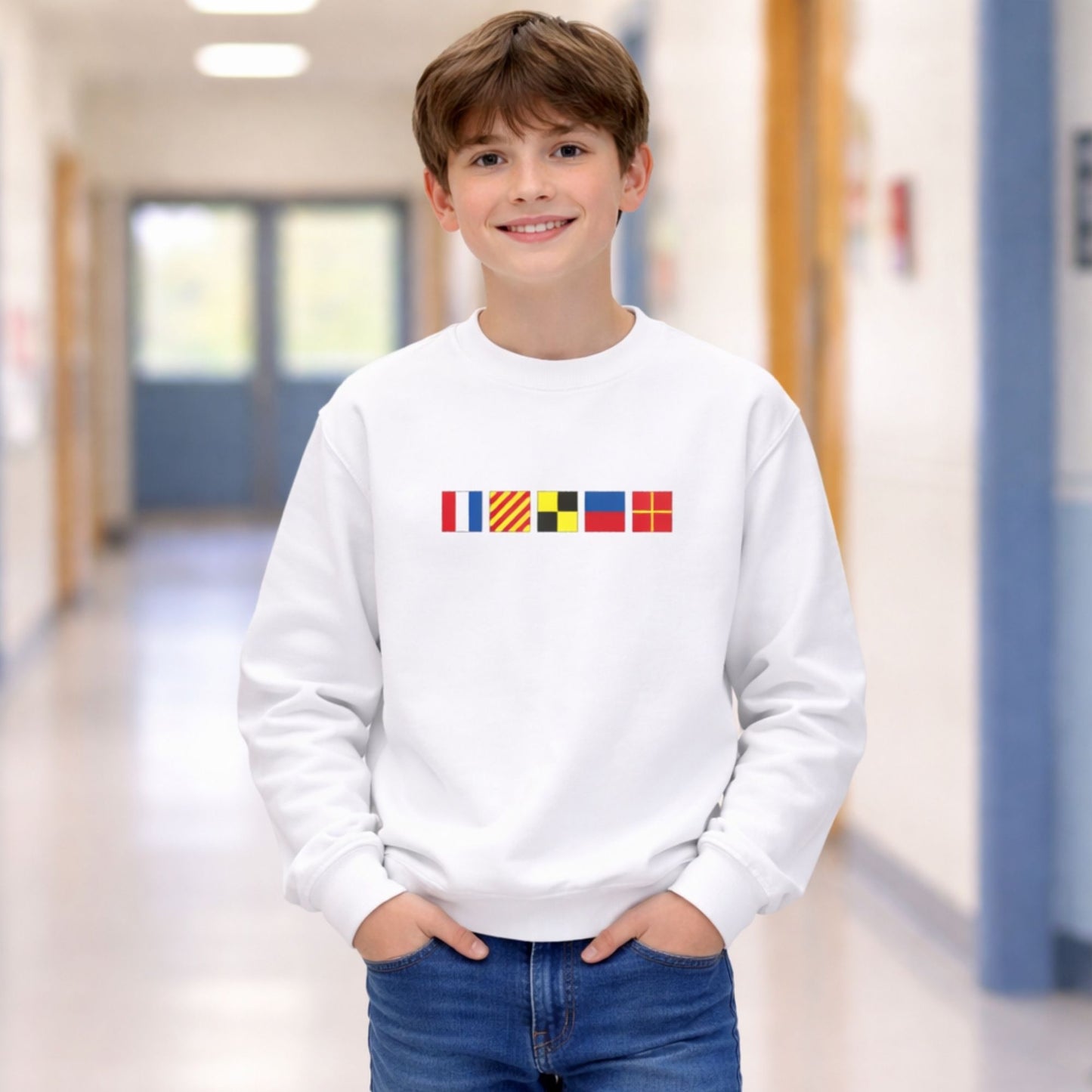 Personalized Nautical Flags Youth / Teen  Sweatshirt