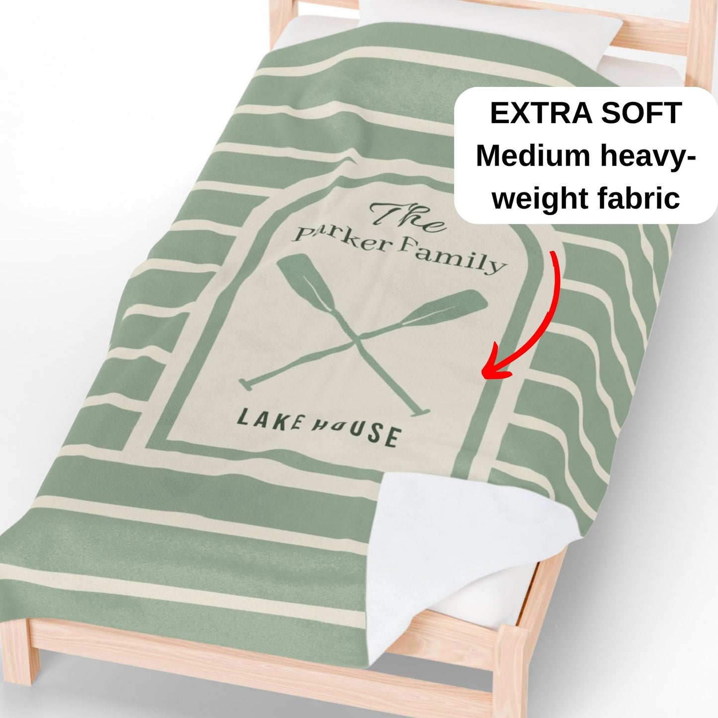 Personalized Lake House Blanket